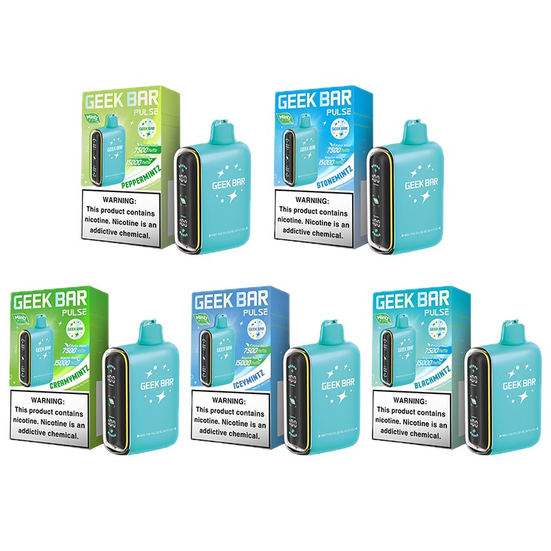 GEEK BAR PULSE MINTZ 15000 PUFFS BOX OF 5