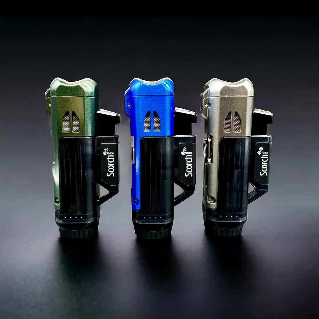 SCORCH TORCH LIGHTER DUAL FLAM&TORCH W/2 CIGAR PUNCH 9CT