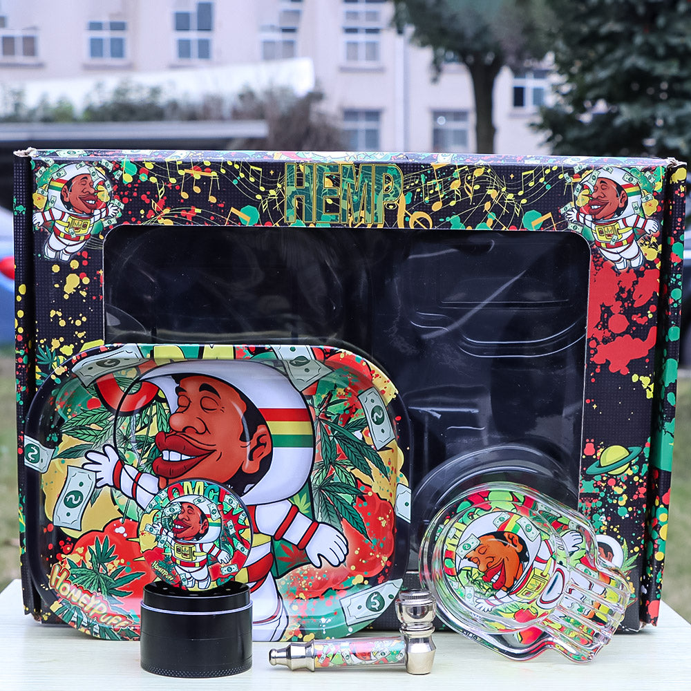 SMOKING SKULL ASHTRAY SMOKING SET