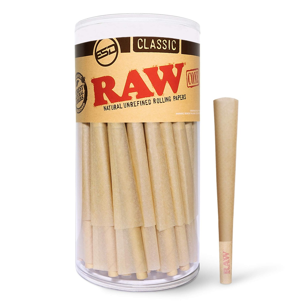 RAW CLASSIC KING SIZE PRE-ROLLED CONES 150CT