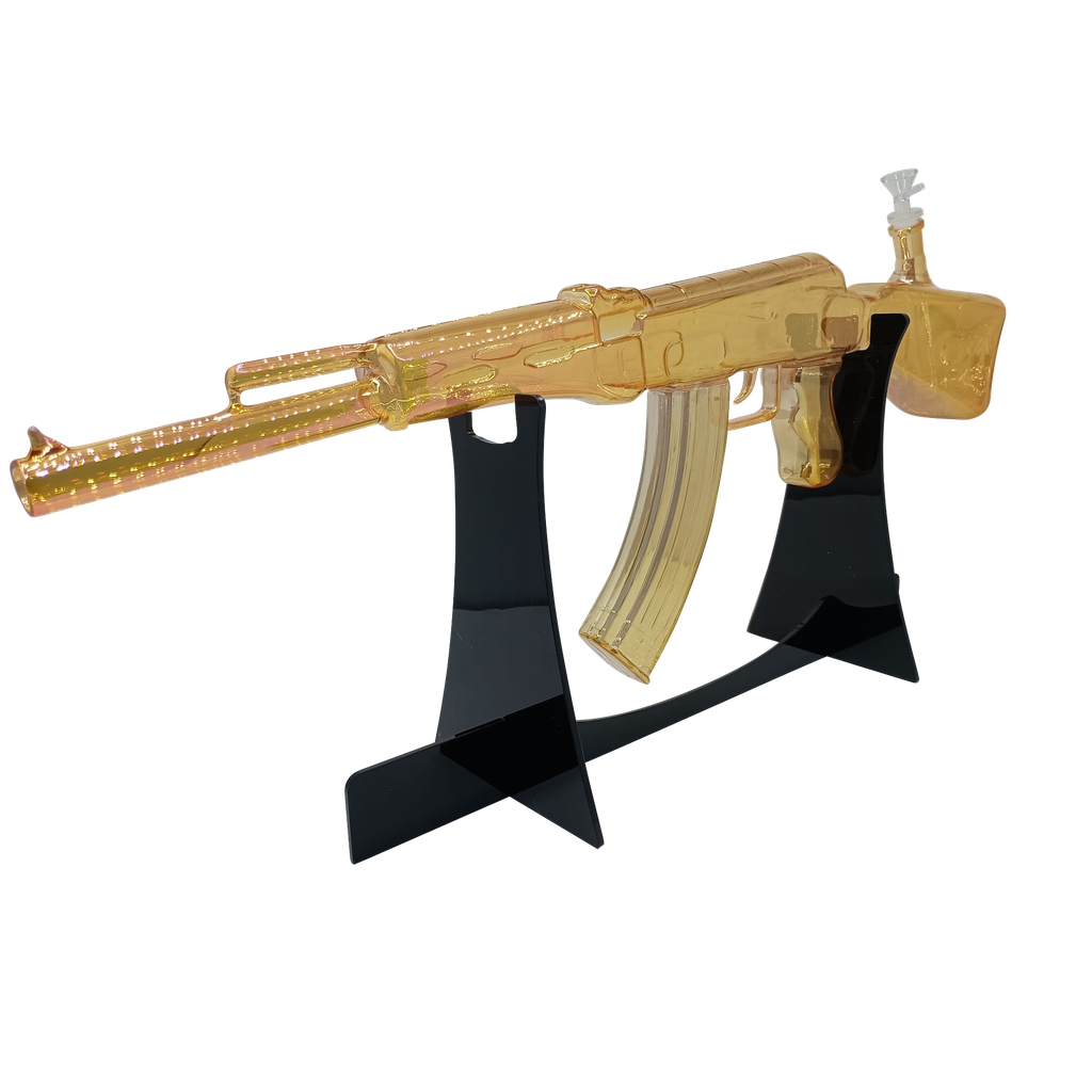 HIPSTER RIFLE STYLE GLASS WATER PIPE ASST COLOR