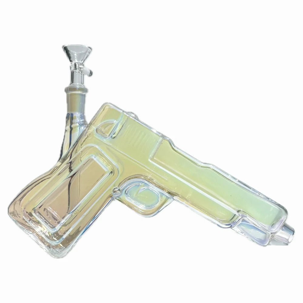 HIPSTER MINI PISTOL GLASS WATER PIPE ASST COLORS