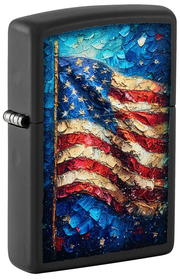 ZIPPO LIGHTER AMERICAN FLAG DESIGN