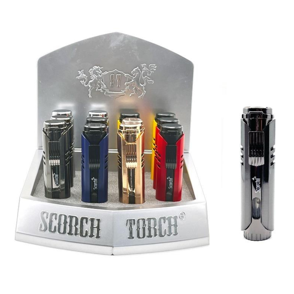 SCORCH TORCH LIGHTER CLASSIC EASY PRESSED DOWN TORCH 12CT