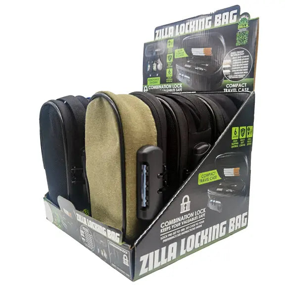 SMELL PROOF SMALL CANVAS LOCK BAG W/TOOL ORGANIZER BOX OF 6