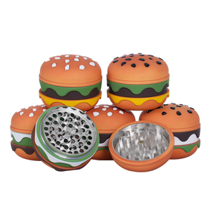 TOBACCO GRINDER 2.5 HAMBURGER DESIGN BOX OF 6
