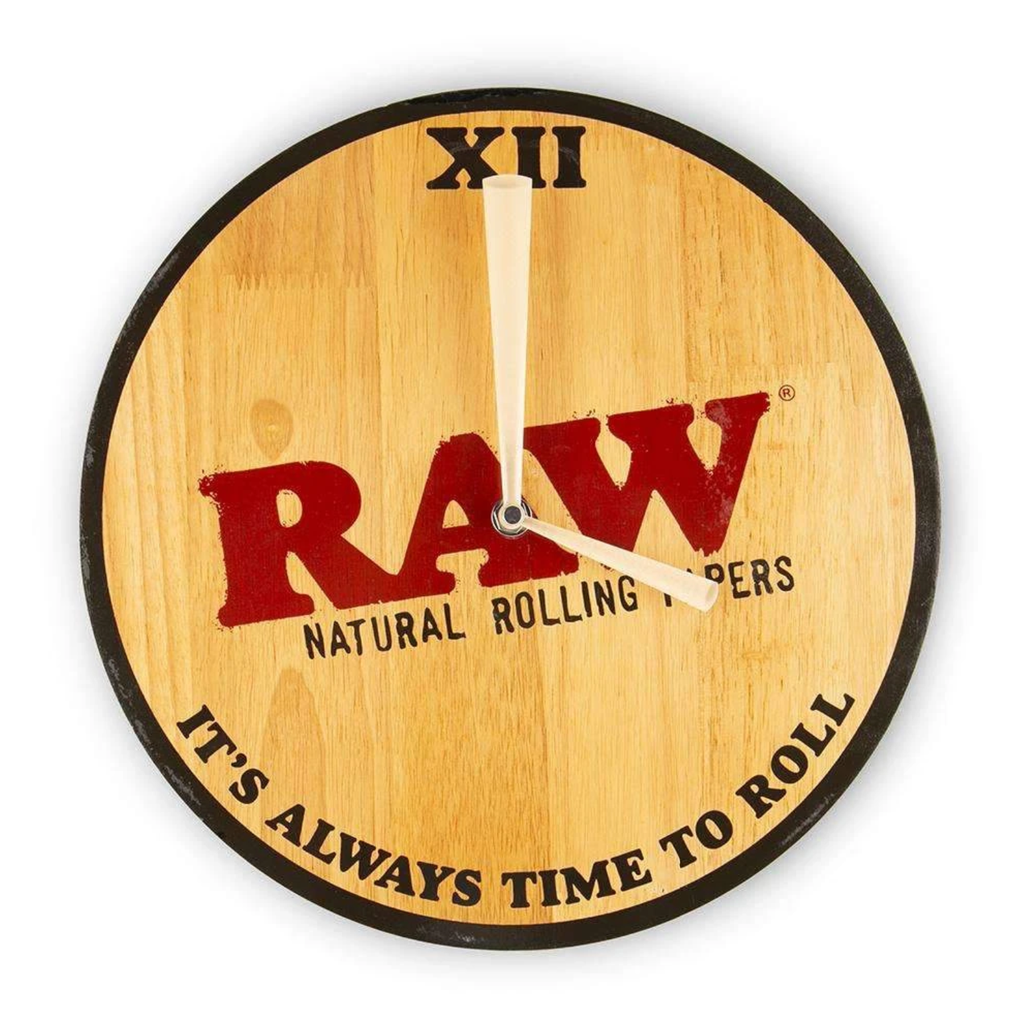 RAW WOODEN WALL CLOCK 1PC