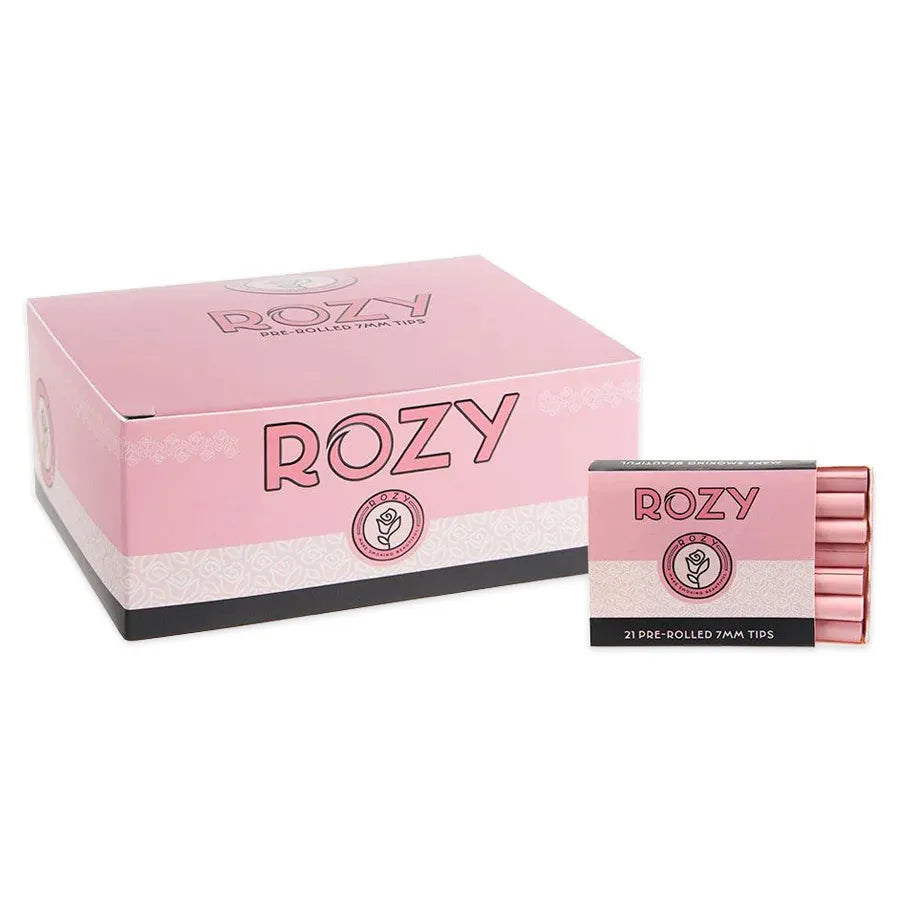 ROZY PINK PRE-ROLLED 7MM TIPS BOX OF 20