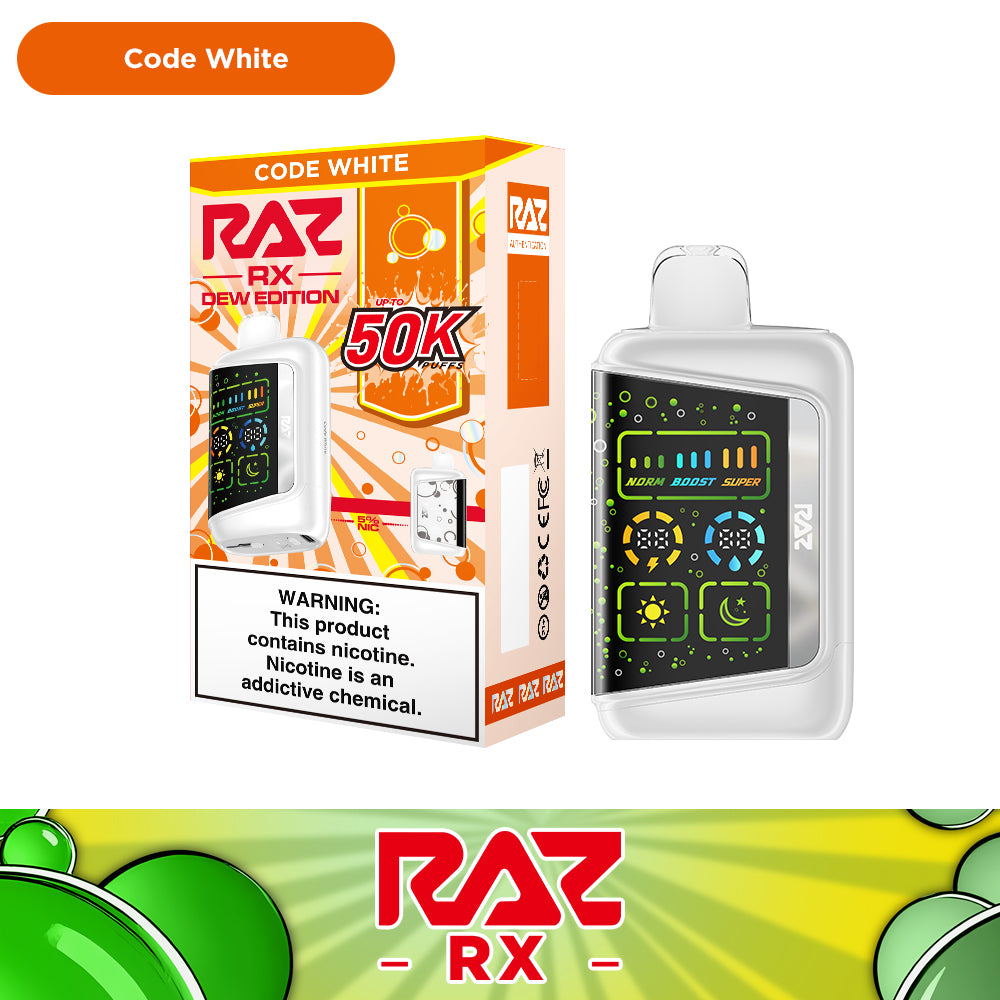 RAZ RX DEW EDITION 50K PUFFS BOX OF 5