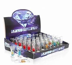 DIAMOND GLASS TIPS 70MM DISPLAY OF 48