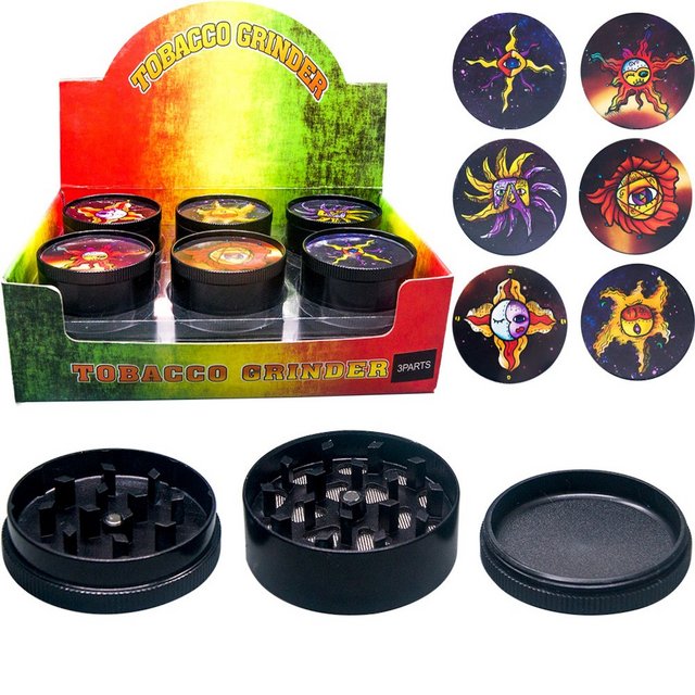 GRINDER 3 PARTS SUN IMAGE ON TOP GR041-GSUN BOX OF 12