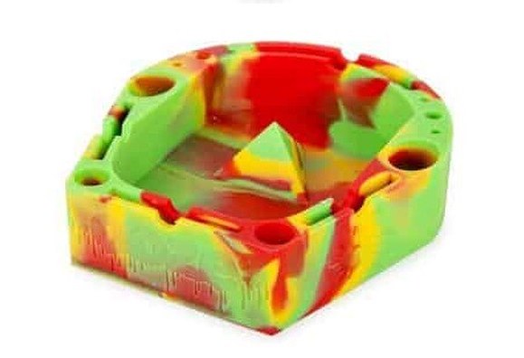 OOZE BANGER TRAY MULTIPURPOSE SILICONE ASHTRAY RASTA