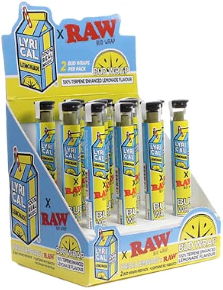 RAW BUD WRAP CONE LEMONADE FLAVOUR BOX OF 12