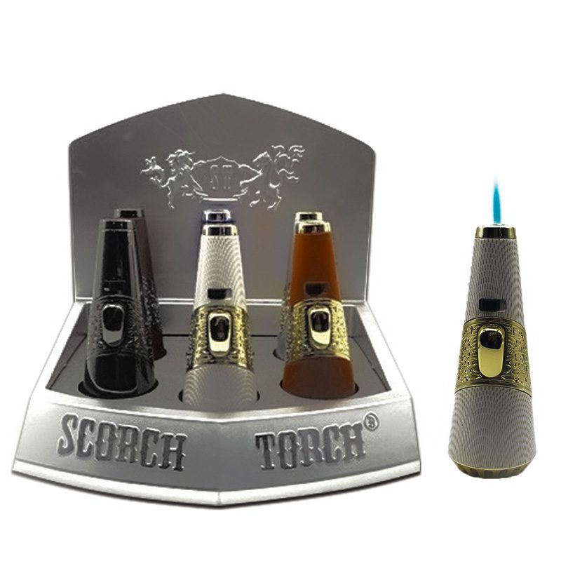 SCORCH TORCH LIGHTER TURBO STANDING ASST COLOR 6CT
