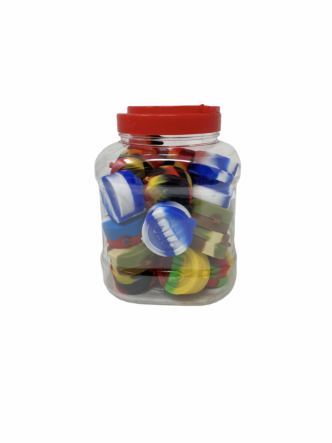 SILICONE SAFE CAN LARGE RASTA COLOR ASSORTED 30 CT IN JAR GS30392