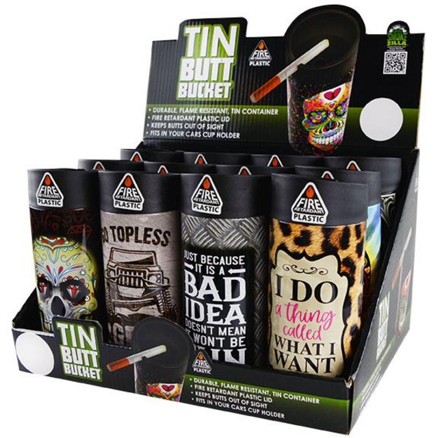 SMOKEZILLA TIN BUTT BUCKET MIX E BOX OF 12 #022370