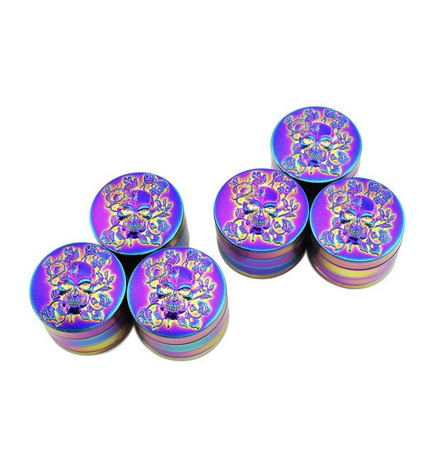 TOBACCO GRINDER GRZ524XC-SKULL BOX OF 12