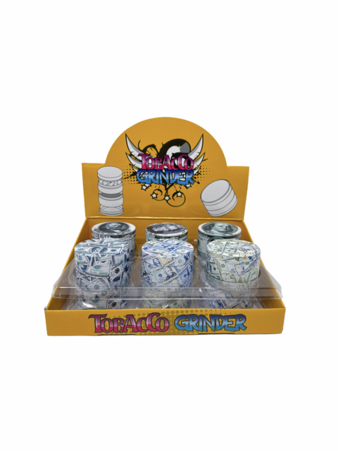 TOBACCO GRINDER MONEY DESIGN 4 PARTS BOX OF 12