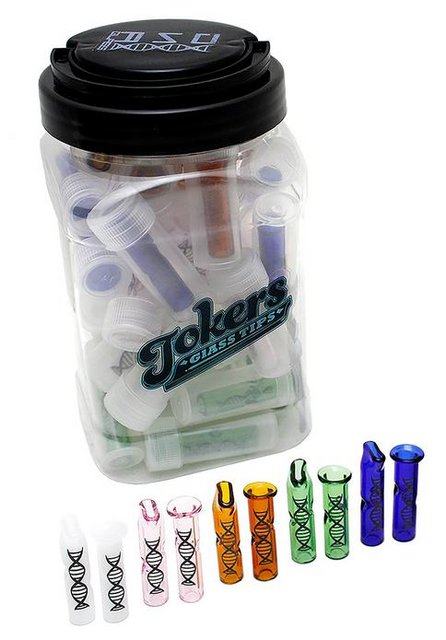 TOKERS DNA COLOR GLASS TIPS 40CT JAR