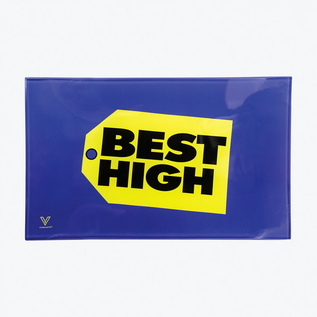 V SYNDICATE MEDIUM GLASS ROLLING TRAY BEST HIGH