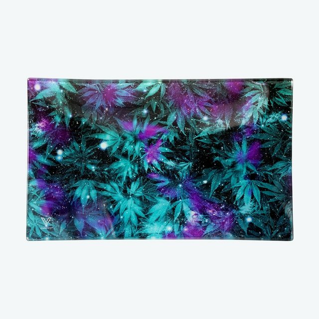V SYNDICATE MEDIUM GLASS ROLLING TRAY COSMIC CHRONIC