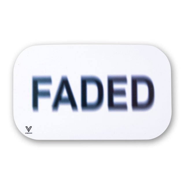 V SYNDICATE MEDIUM GLASS ROLLING TRAY FADED