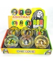 GLASS ASHTRAY BOB MARLEY 6CT 