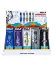 WULF GLASS NECTAR STRAW DISPLAY OF 15